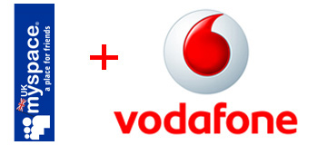Vodafone Logo and MySpace Logos